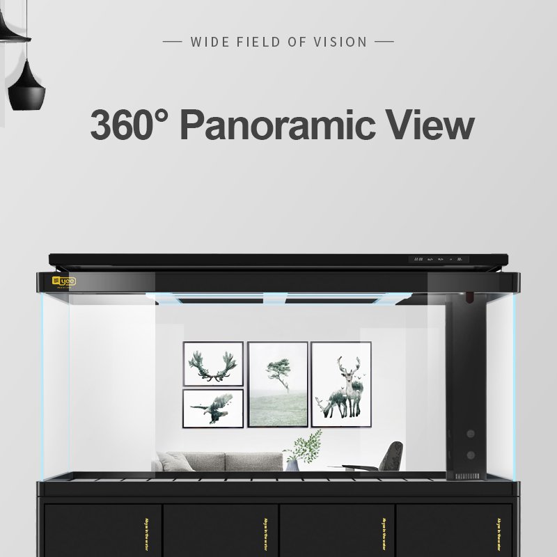 YEE Custom 200 Gallon Ultra Clear Glass Big Fish Tank Bottom filter Salt Water Large Capacity Aquarium Tank