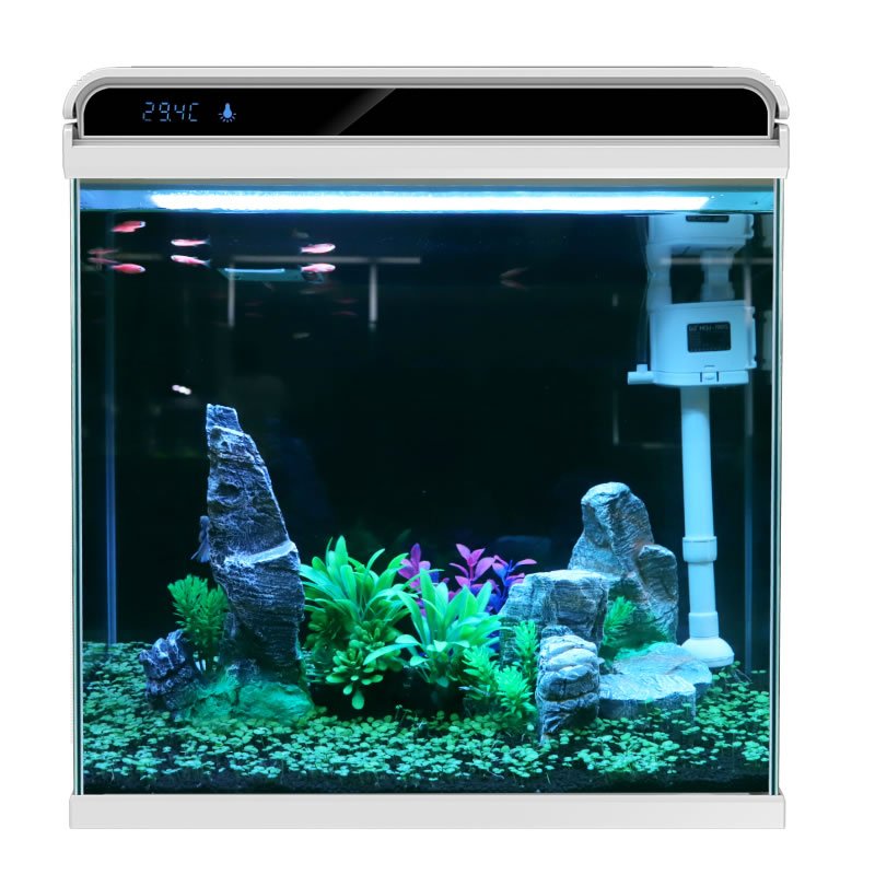 rectangle small acrylic fish tank glass Aquarium with fllter and LED lighting Jelly fish Aquarium fish tank with digital screen
