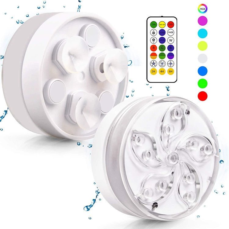 IP68 LED Remote Control Colorful Bauhinia Underwater DIving Light For Aquarium Fish Tank Swimming Pool Underwater Fountain Decor