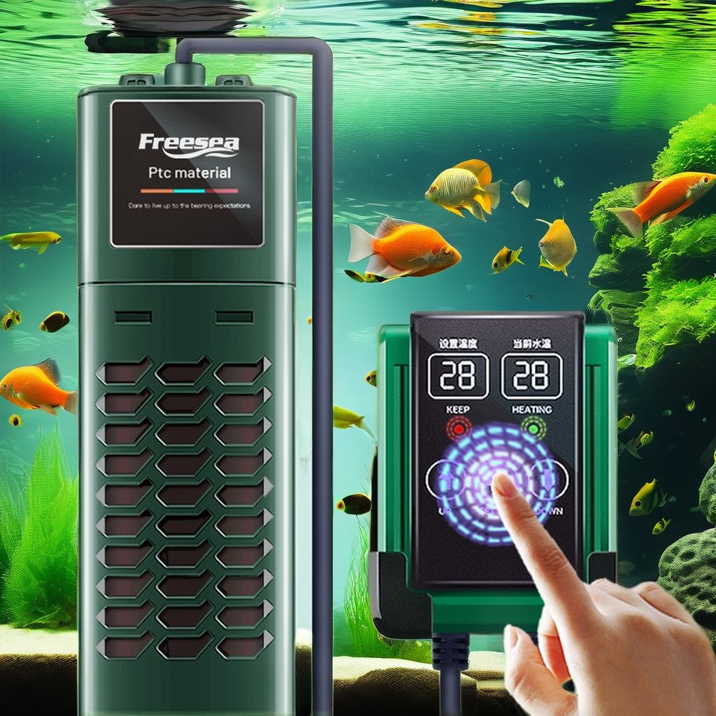 Freesea 50W Mini Fish Tank External Controller Durable Adjustable Power Off Without Water PTC Aquarium Heater