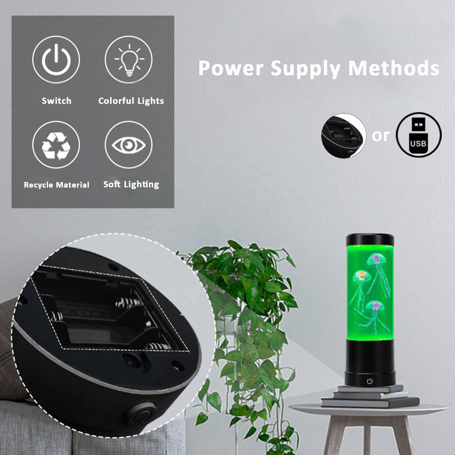 10 Inches LED Fantasy TikTok Lava Lamp USB Electric ABS Aquarium Tank Night Mood Light with Remote Control for Room Use