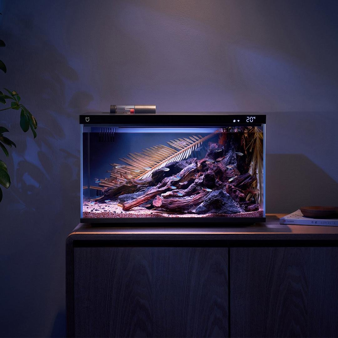 Xiaomi Mijia Smart Fish Tank Work With Mijia APP Mobile controlled remote feeding MYG100 Smart Lighting System Light Aquarium