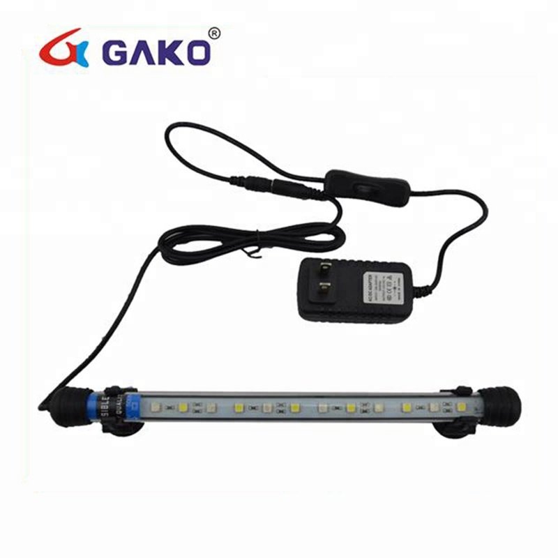 Aquarium RGB LED Lamp T4 Arowana Under Water Light Submersible Crystal Glass Lights