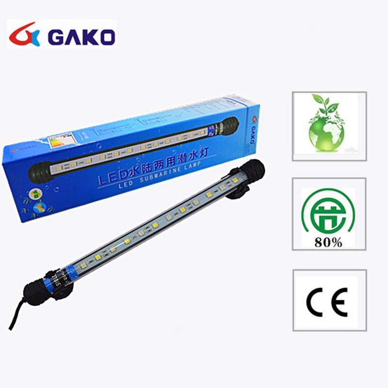 Aquarium RGB LED Lamp T4 Arowana Under Water Light Submersible Crystal Glass Lights