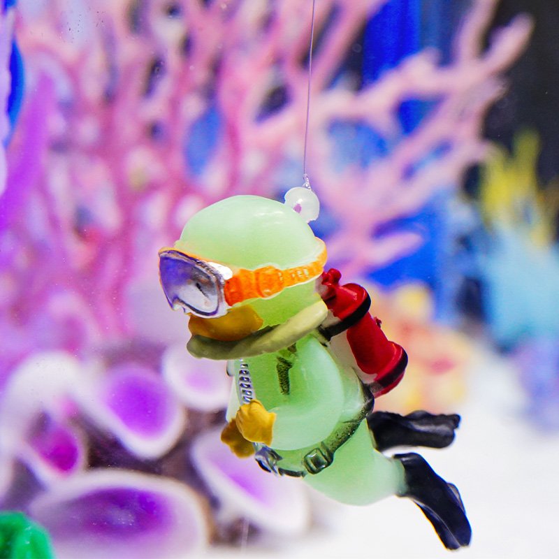 High Quality Accept Customization Aquarium Ornaments Floating Simulated Mini Diver Fish Tank Aquarium Cute Accessories