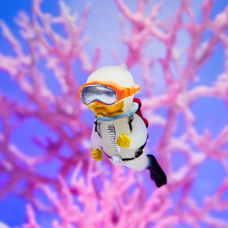 High Quality Accept Customization Aquarium Ornaments Floating Simulated Mini Diver Fish Tank Aquarium Cute Accessories