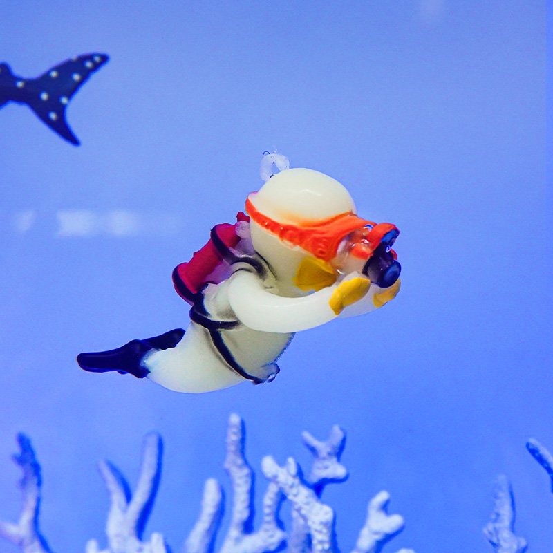 High Quality Accept Customization Aquarium Ornaments Floating Simulated Mini Diver Fish Tank Aquarium Cute Accessories