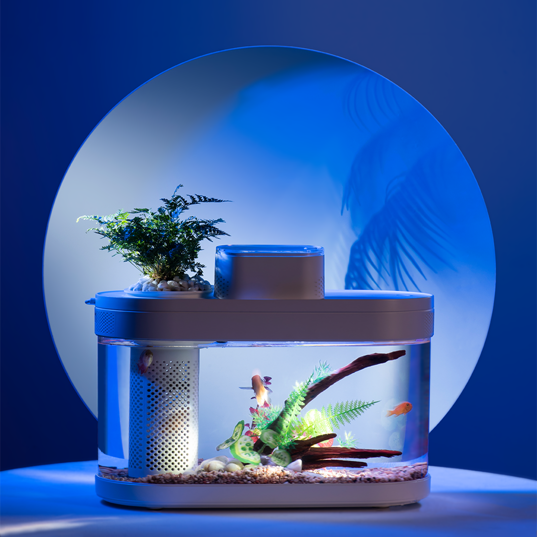 DESGEO Geometry Amphibious Eco Fish Tank Pro Automatic With WIFI Box Gamut Lighting Fish Farming Tank C180