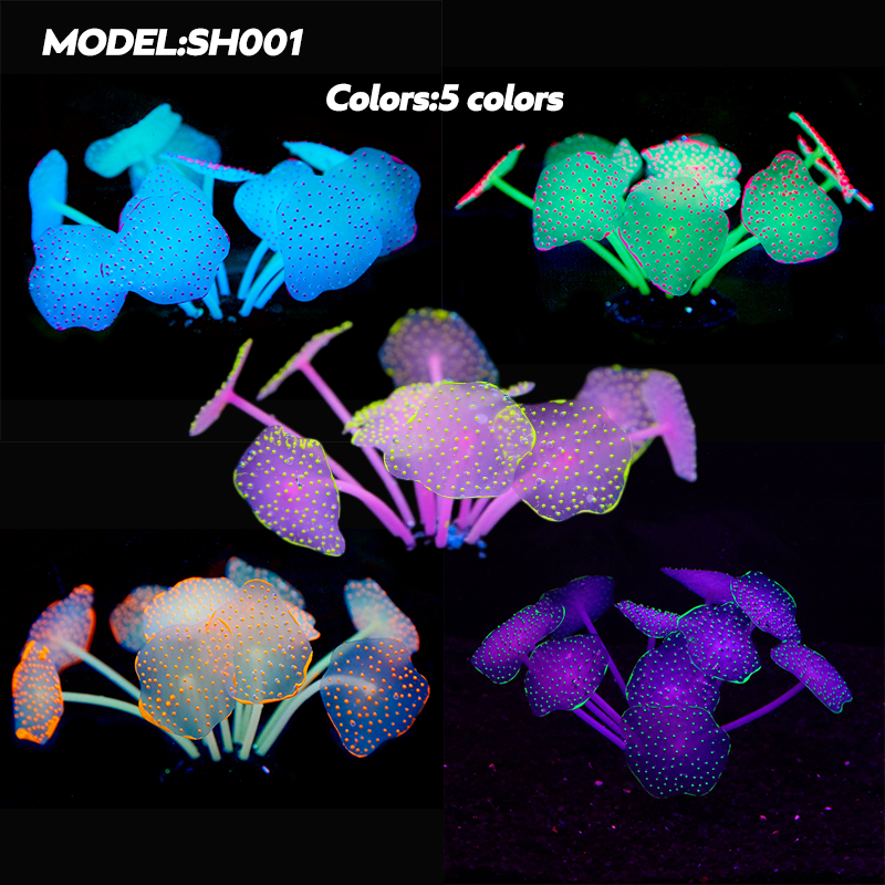 Fish Tank Ornament Artificial Coral Reef Aquarium Decoration Simulation Water Grass Mushroom