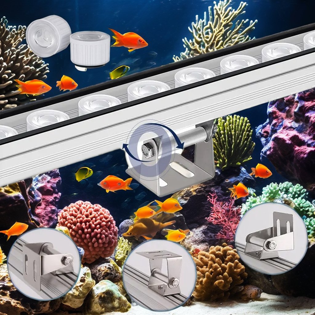 Liweida Dimmable LED Aquarium Light 60/90/120/150 cm Timing Bar Grow Light for Fish Tank 8/10/12H Aquarium Lamp