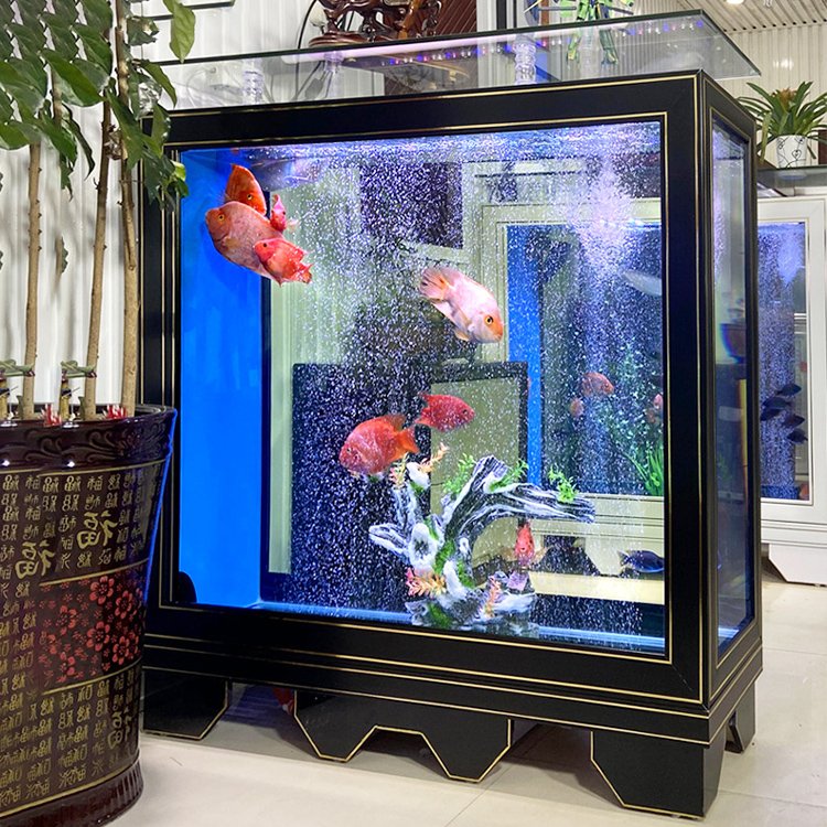 High Quality European Style Screen Cylinder Hydroponic Fish Tank For House