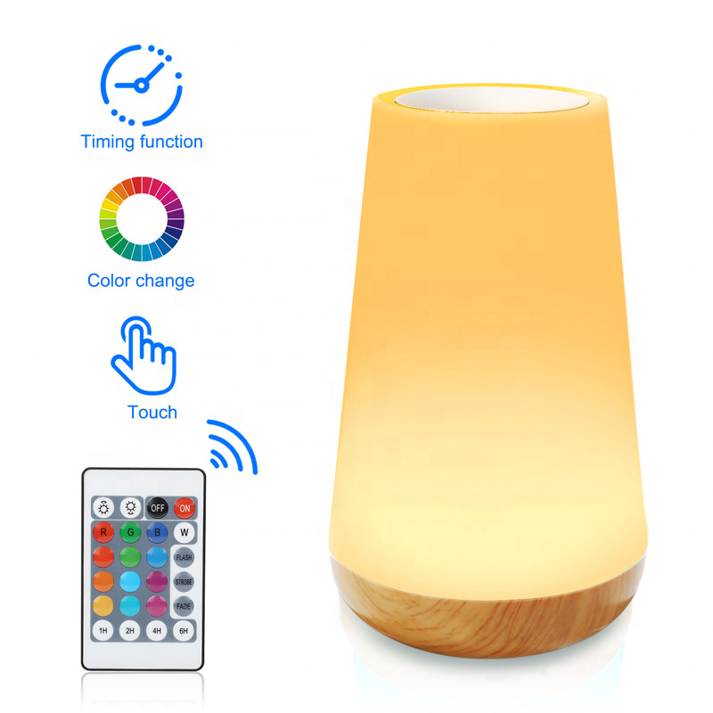 Baby Bedside 16 Colors Cordless Rechargeable LED Table Lamp Night Lights Home Decor Luxury