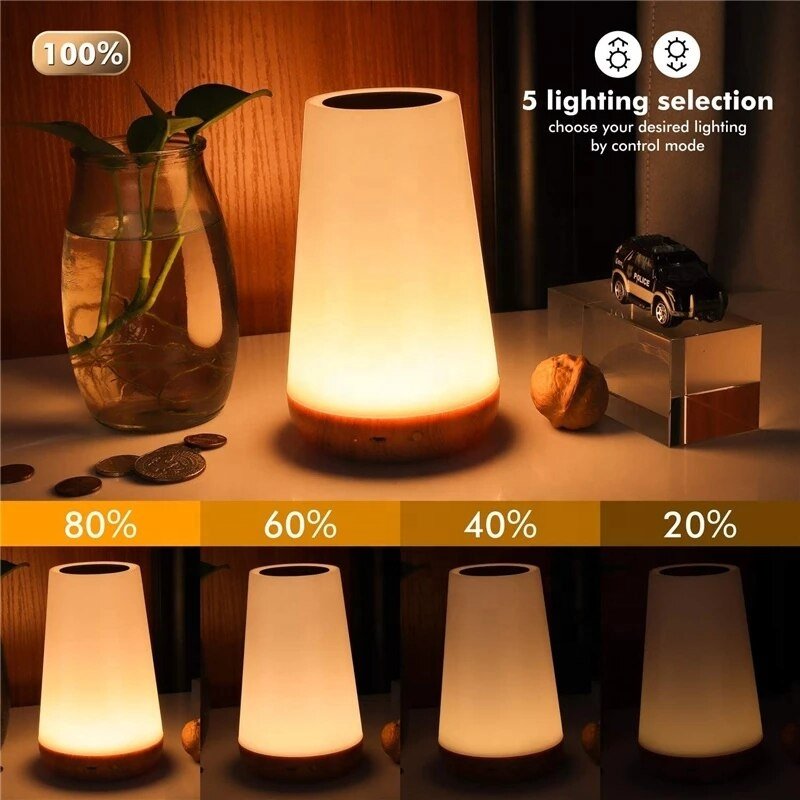 Baby Bedside 16 Colors Cordless Rechargeable LED Table Lamp Night Lights Home Decor Luxury