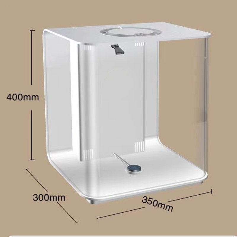Aquarium small desktop fish accessories home bottom oxygenation mini acrylic fish tank with led light