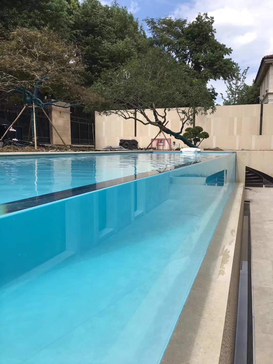 Clear custom size and color thick acrylic sheet for swimming pool