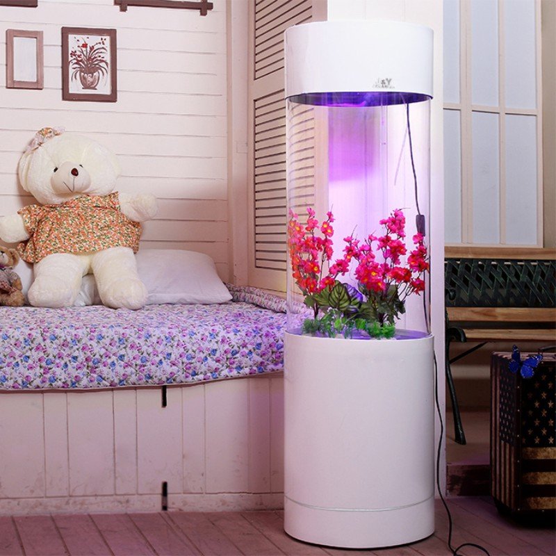 Round Aquarium cylindrical fish tank Large Cylinder Acrylic Aquariums 1.5m Height