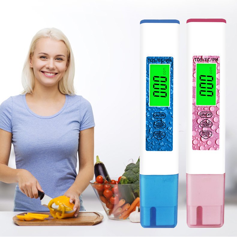 New 4 in 1 Water Quality Test Pen TDS EC PH TEMP Meter For Home Swimming Pool Aquaculture