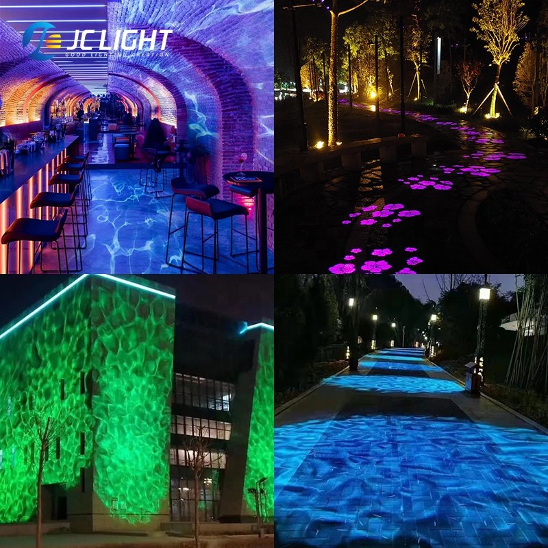 High-end Dynamic Water Ripple Projection Light 600w Outdoor Ambient Decoration Projection River Gobo Logo Projector