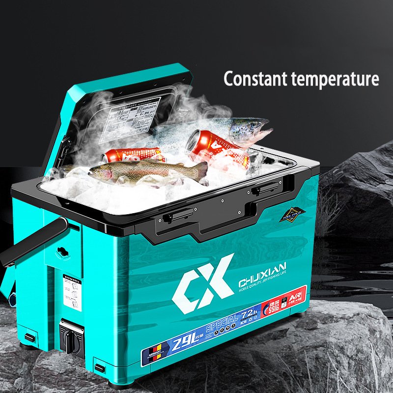 Manufacturer wholesale fishing box black outdoor fishing gear bucket Fish Water Tank Ultra-light Incubator 30L Fishing Box