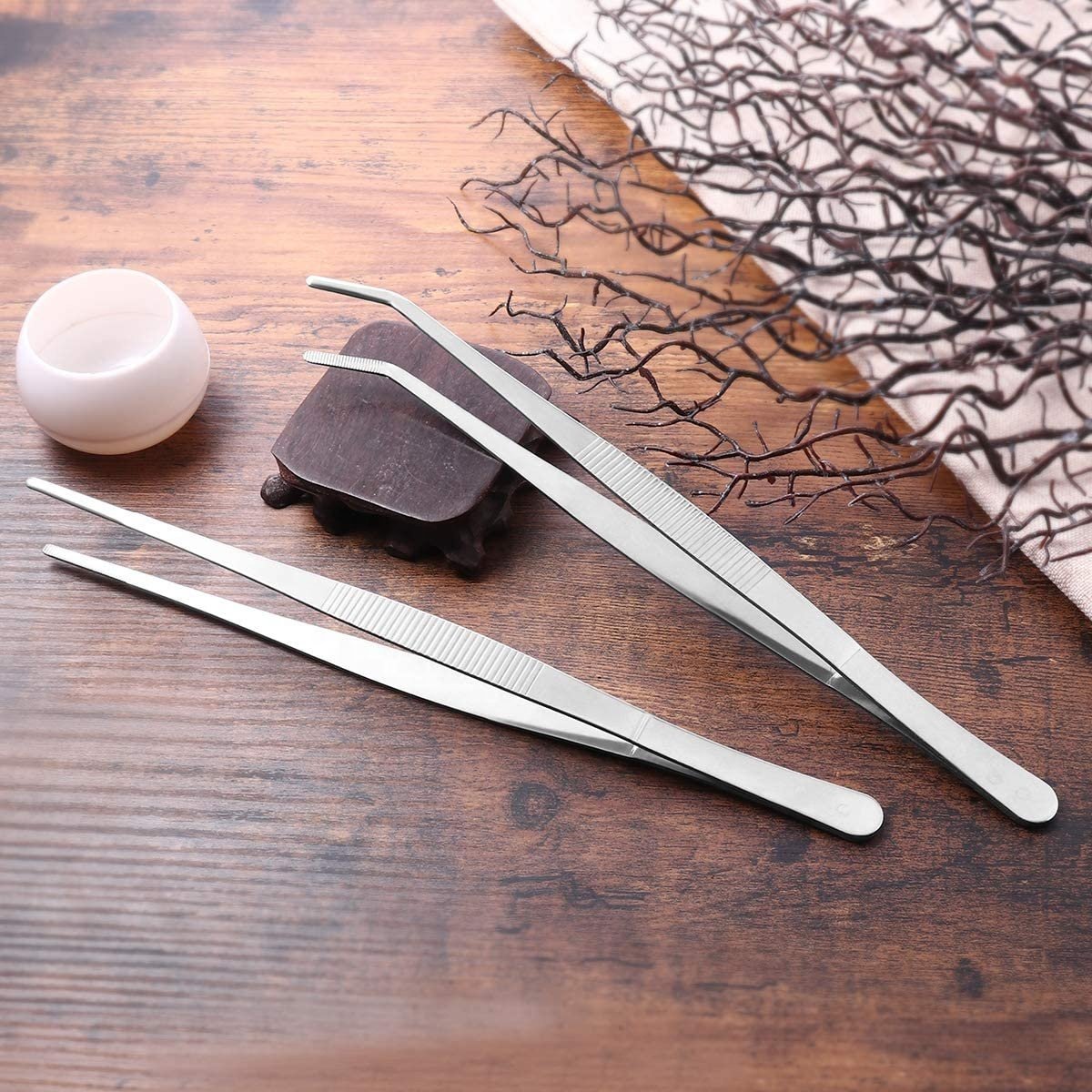 Stainless Steel Straight and Curved Nippers Aquarium Tools Kit Fish Tank Aquatic Plant Tweezers Aquarium Tank AquaScaping Tools