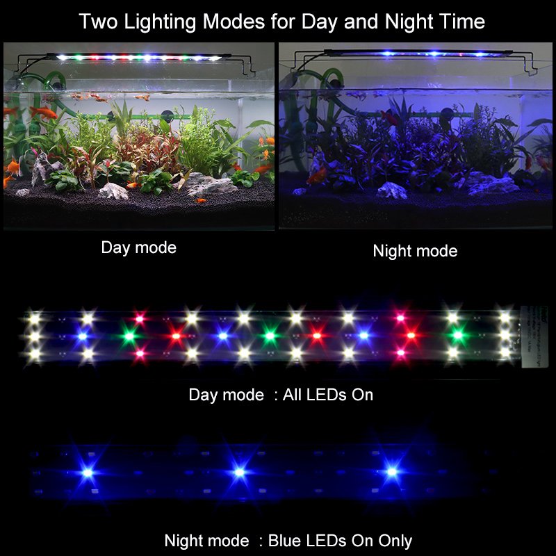 Heto Full Spectrum LED aquarium accessories Fish Tank Light for Freshwater/Planted Aquarium Light