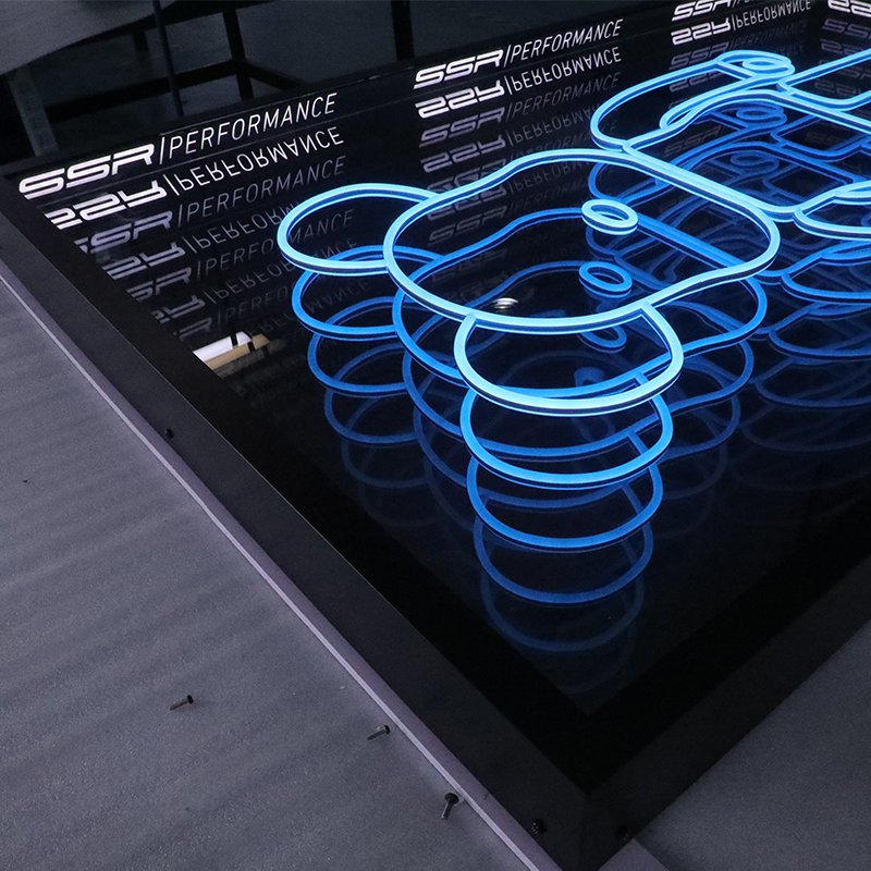 Free Standing Infinite Mirror Sign LED Neon Sign With Metal Channel Infinity Mirror For Interior Decoration