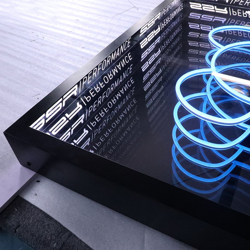 Free Standing Infinite Mirror Sign LED Neon Sign With Metal Channel Infinity Mirror For Interior Decoration
