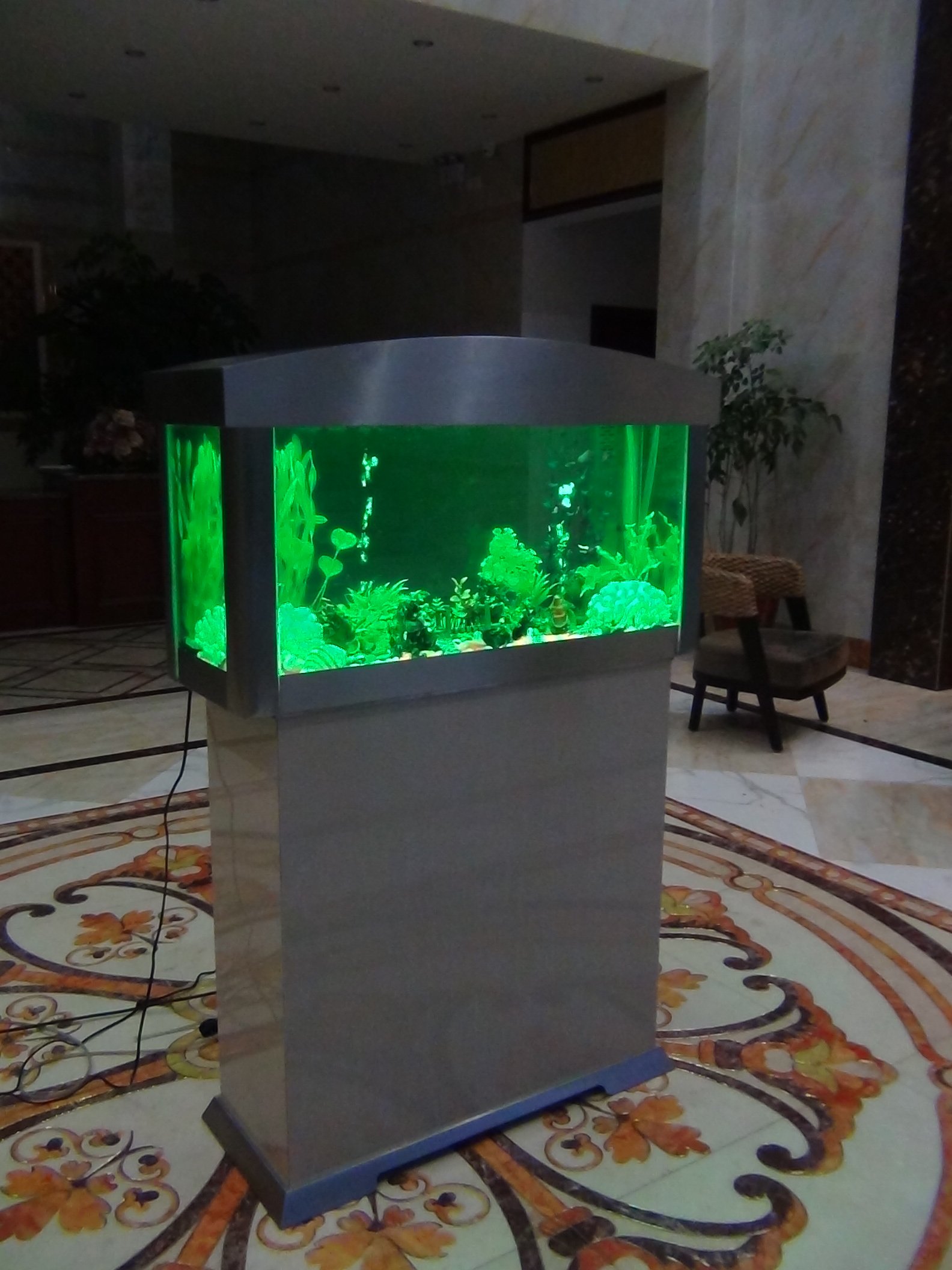 Modern Design aquarium fish tank cupboard wood fish tank decoration hotel and office LED light aquarium