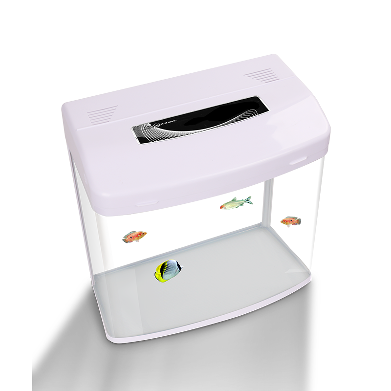Wholesale mini fish tanks LCD display smart desktop aquarium High Transparency Super White Glass Square Goldfish Tank aquarium