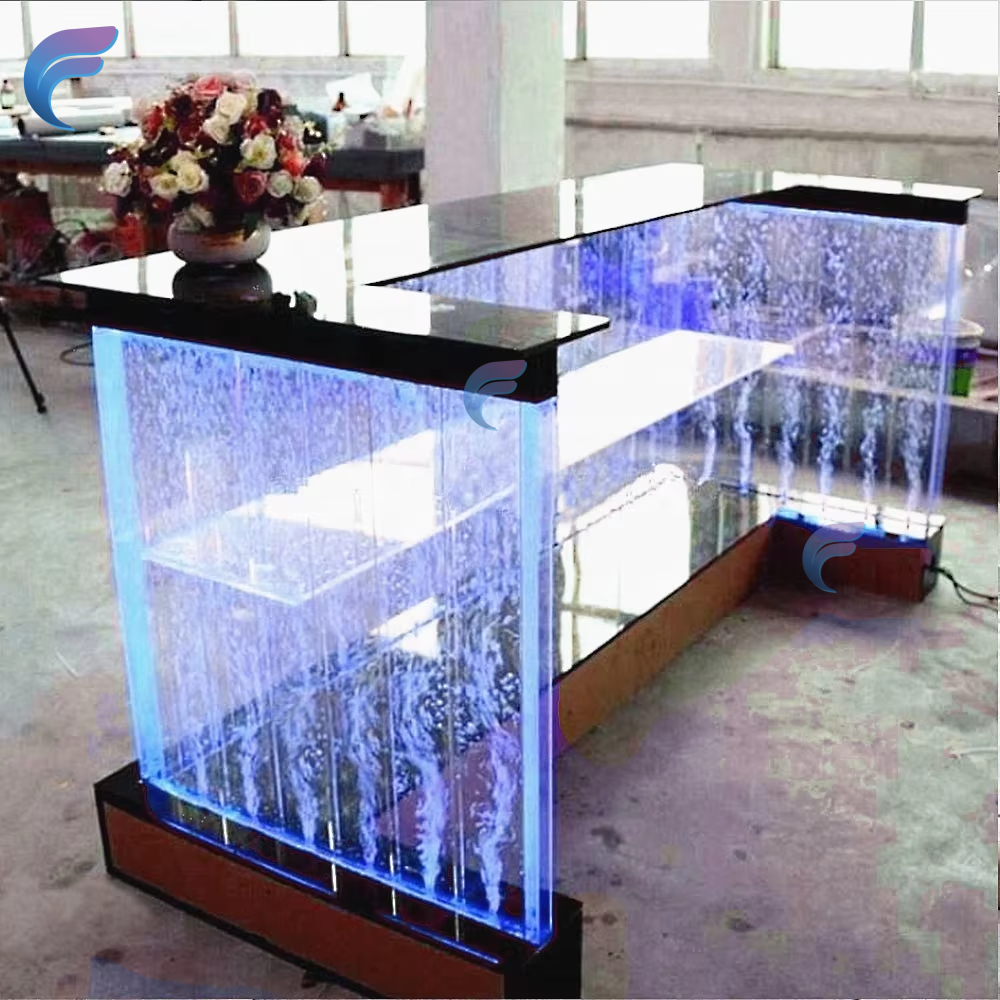 High quality acrylic LED light coffee table home furniture aquarium table