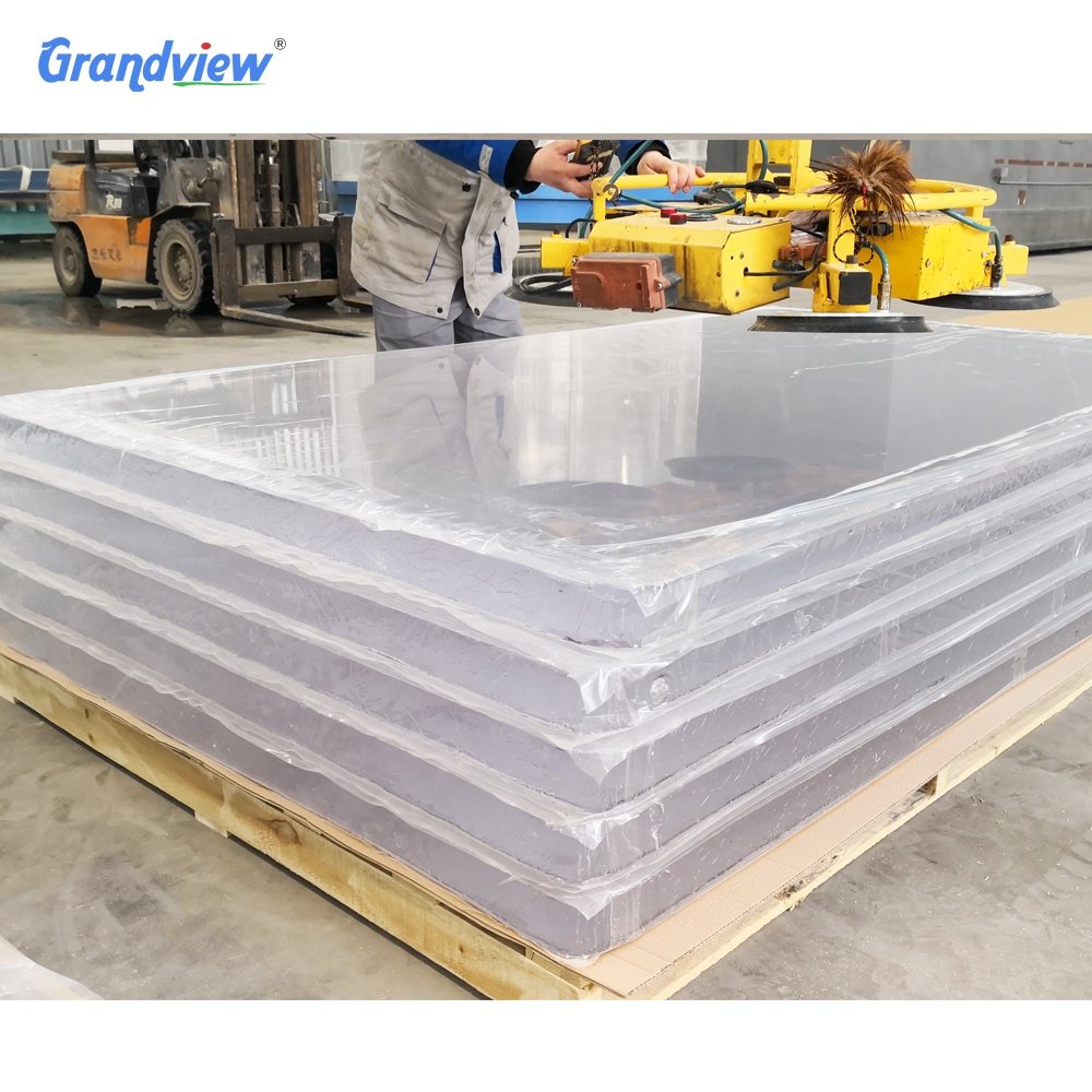 Grandview Factory Outlet Outdoor Swimming Pool Thick Transparent Sheet 30mm 60mm 90mm Custom Size Acrylic Thick Clear Sheet