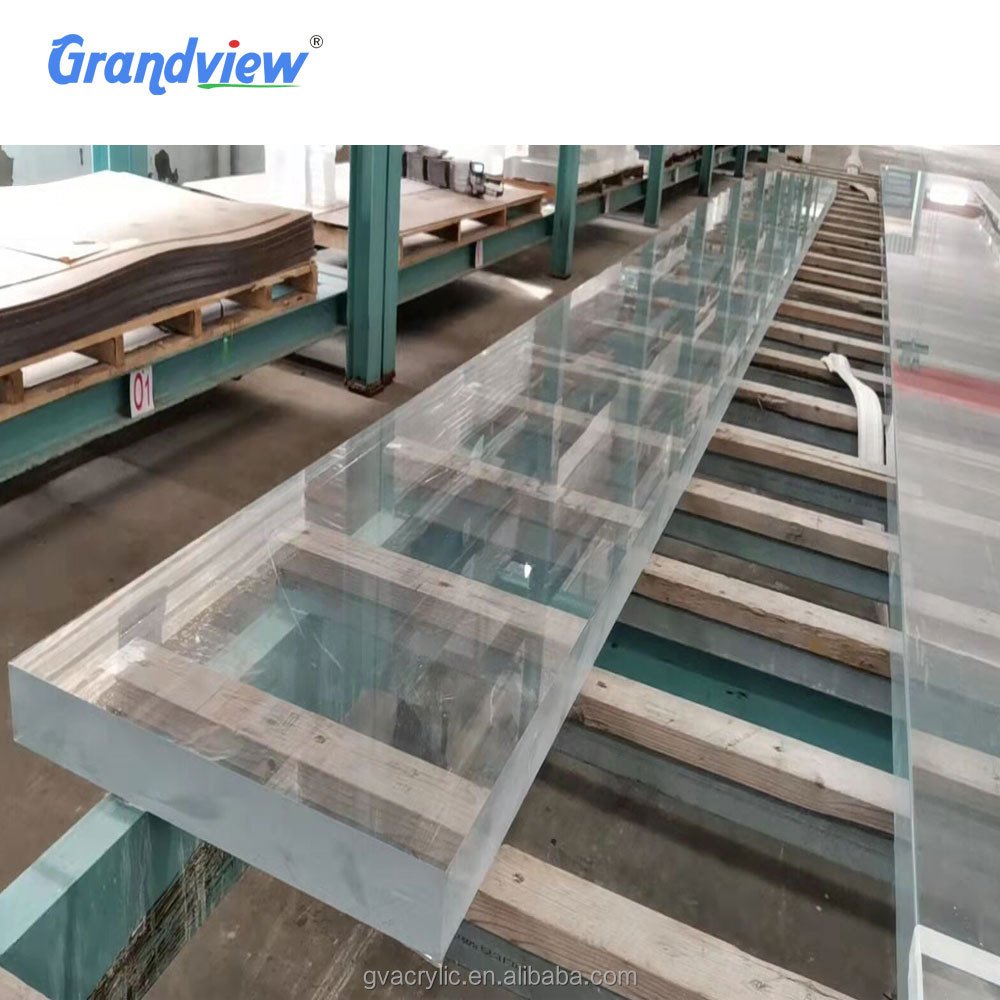 Grandview Factory Outlet Outdoor Swimming Pool Thick Transparent Sheet 30mm 60mm 90mm Custom Size Acrylic Thick Clear Sheet