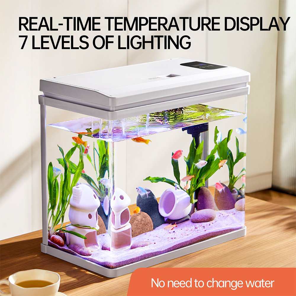 Factory wholesale smart aquariums small glass fish tanks with filter and led fish tank light