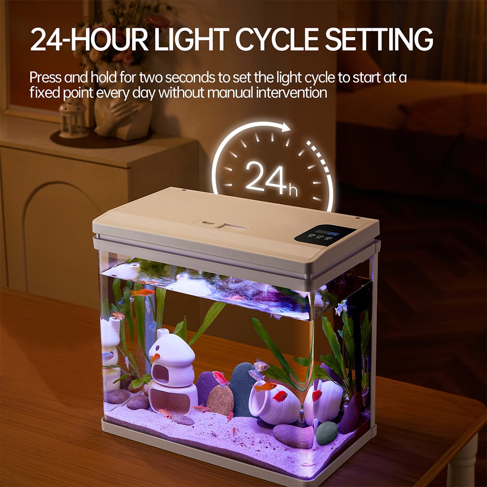 Factory wholesale smart aquariums small glass fish tanks with filter and led fish tank light