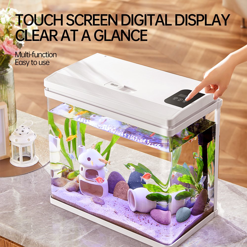 Factory wholesale smart aquariums small glass fish tanks with filter and led fish tank light