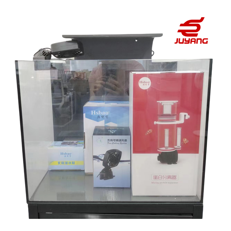 Juyang Ultra Glass Saltwater Fish Tank Desktop Mini Marine Aquarium Fish Tank With Pump and Skimmer
