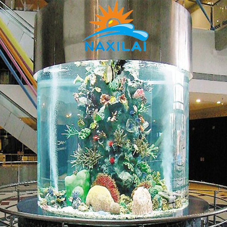Naxilai China Transparent Plastic Pipe 220mm Diameter Cylinder-Aquarium Large Cylinder Acrylic Aquarium Tank for Sightseeing