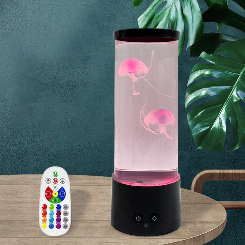 Remote Control Jellyfish Lamp Color Changing LED Night Light Jellyfish LED Table Lamp Aquarium Birthday Gift Kids