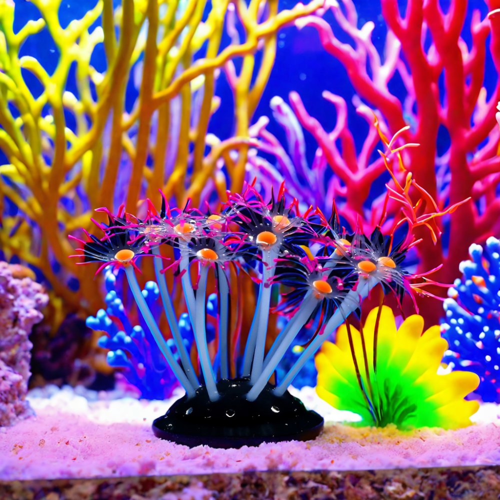 wholesale custom New Betta fish toys silicone feather coral simulation environment fish tank decoration