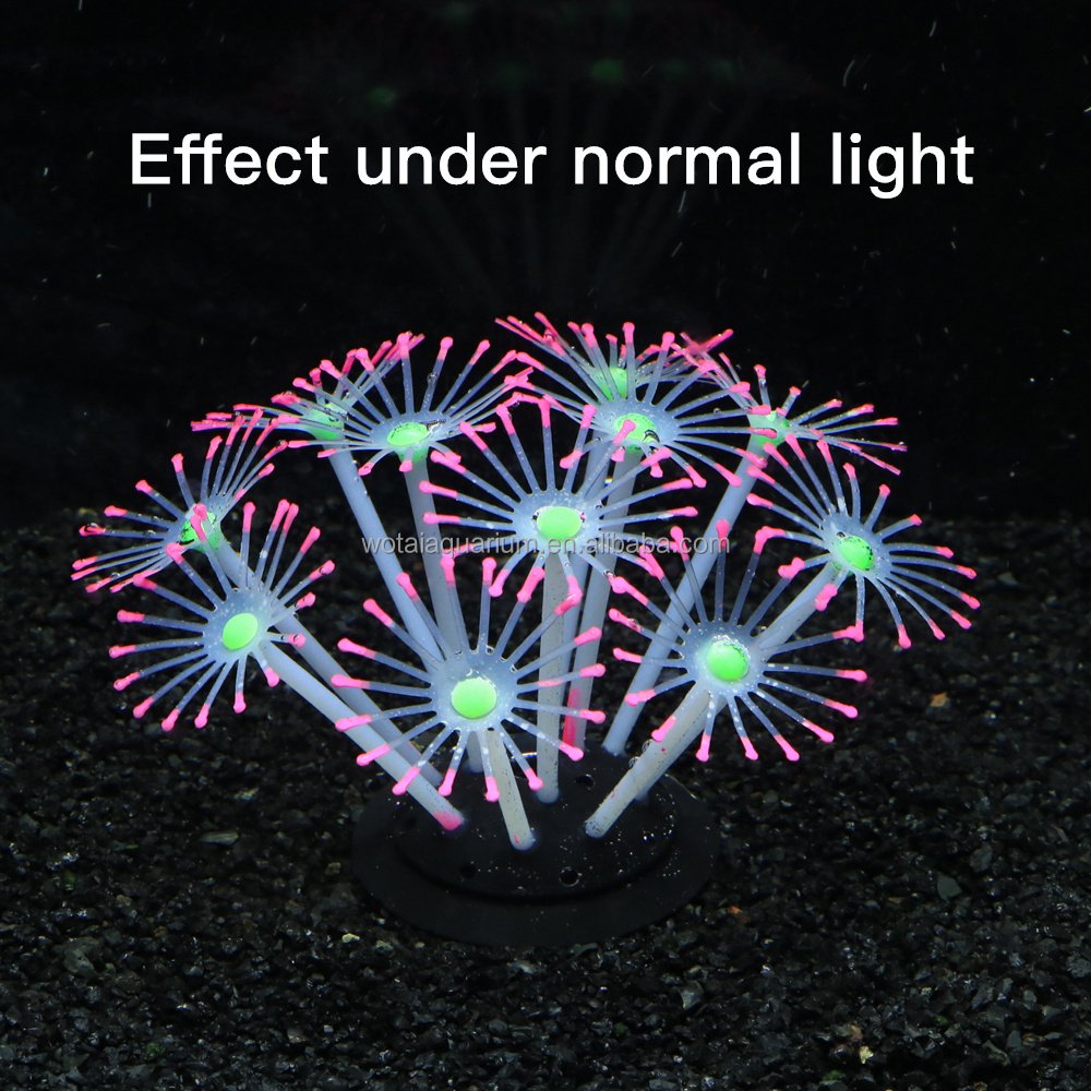 wholesale custom New Betta fish toys silicone feather coral simulation environment fish tank decoration