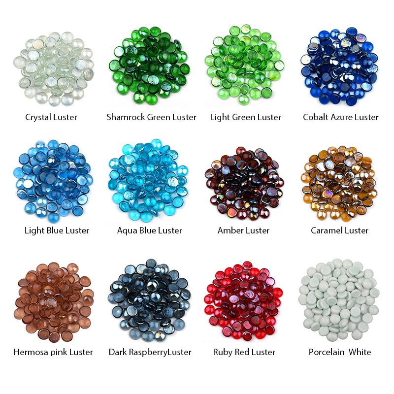 Wedding Decoration Flat glass Marbles Pebbles Glass Gems for home decoration