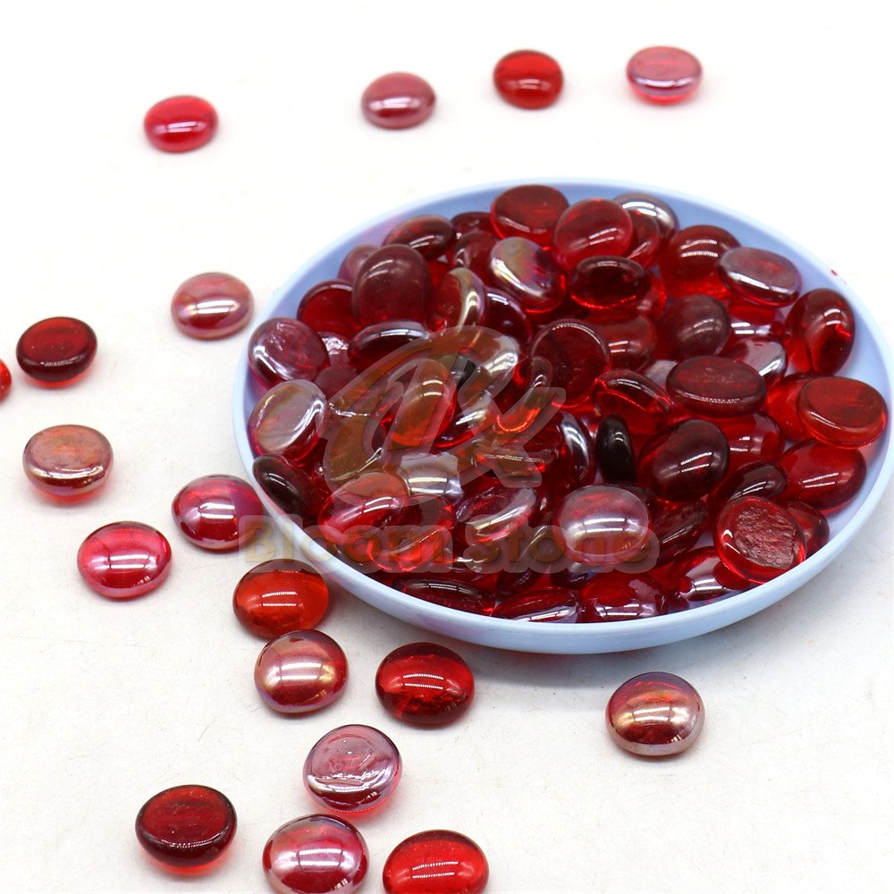 Wedding Decoration Flat glass Marbles Pebbles Glass Gems for home decoration