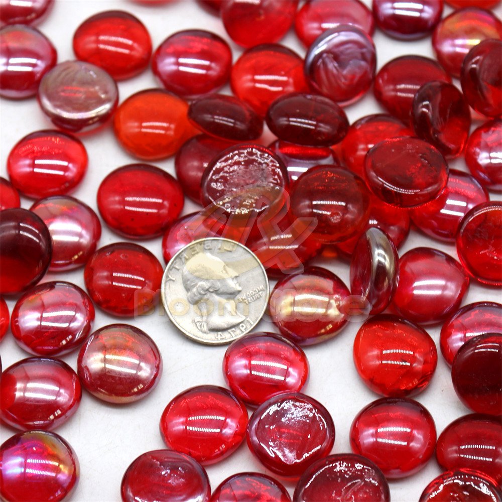 Wedding Decoration Flat glass Marbles Pebbles Glass Gems for home decoration