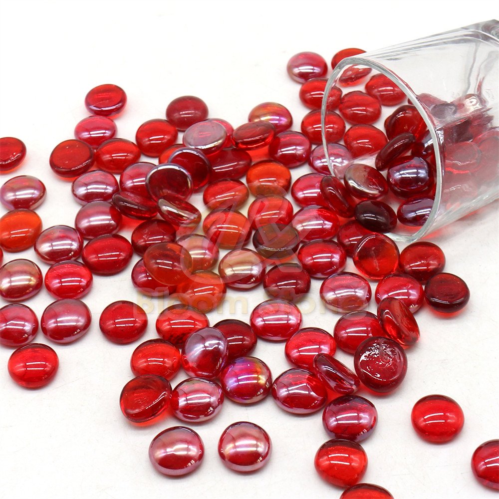 Wedding Decoration Flat glass Marbles Pebbles Glass Gems for home decoration