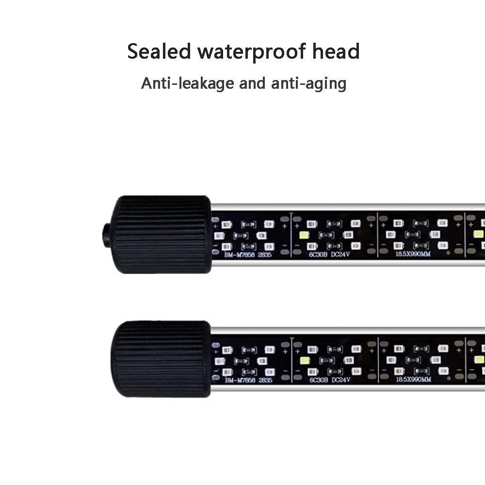 Three rows of aquarium lights LED waterproof high-light RGB aquarium water grass 24V low pressure diving light
