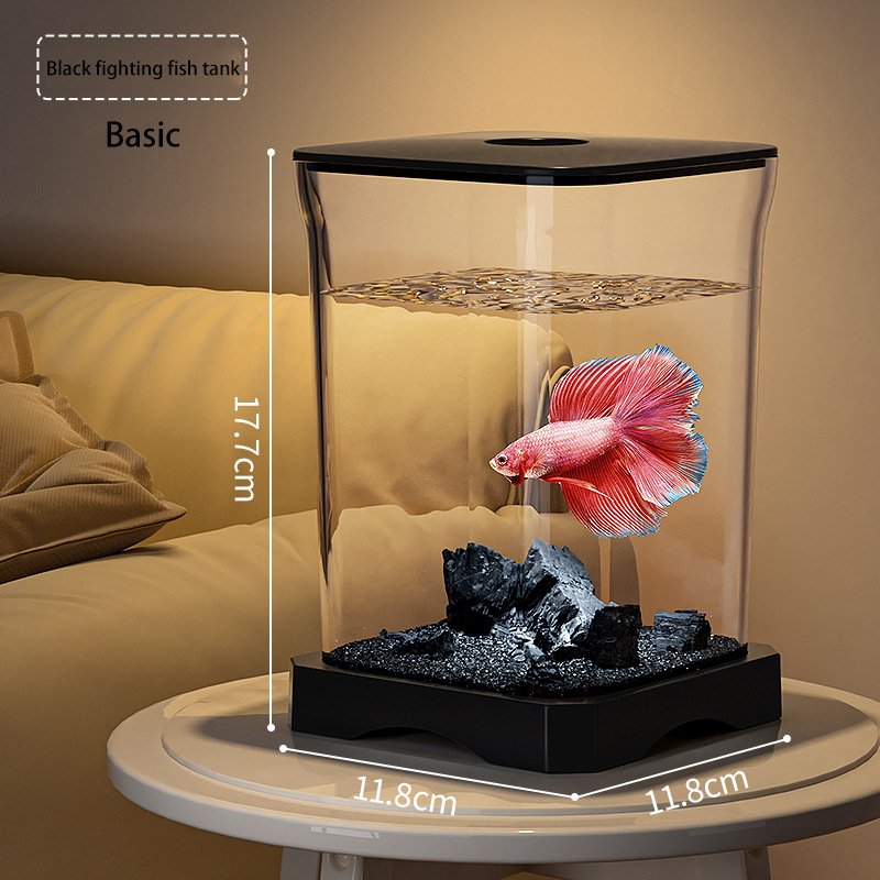 Fish Tank Small Landscape Ecological Full Set Of Fish Farming Special aquarium With light Creative Desktop Small Fish Tank