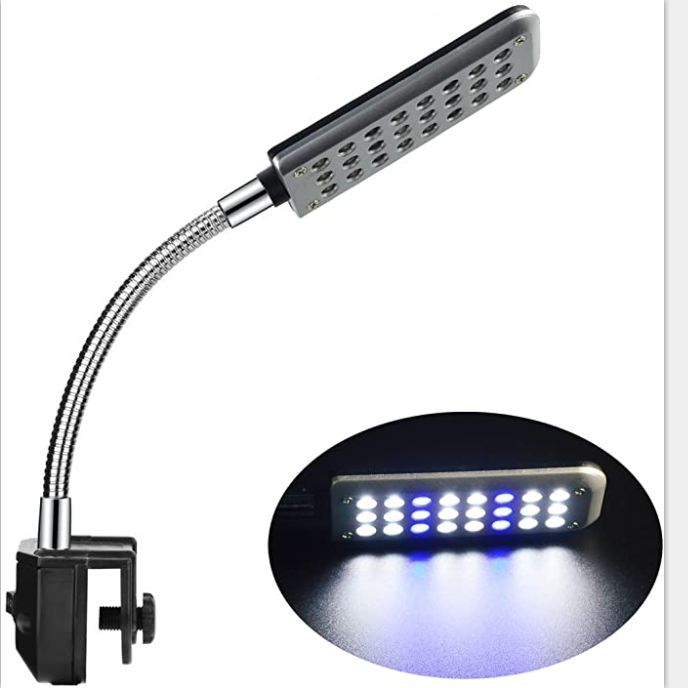 9*4 CM Aquarium 12V Led Clip Light With White/Blue/B+W Color