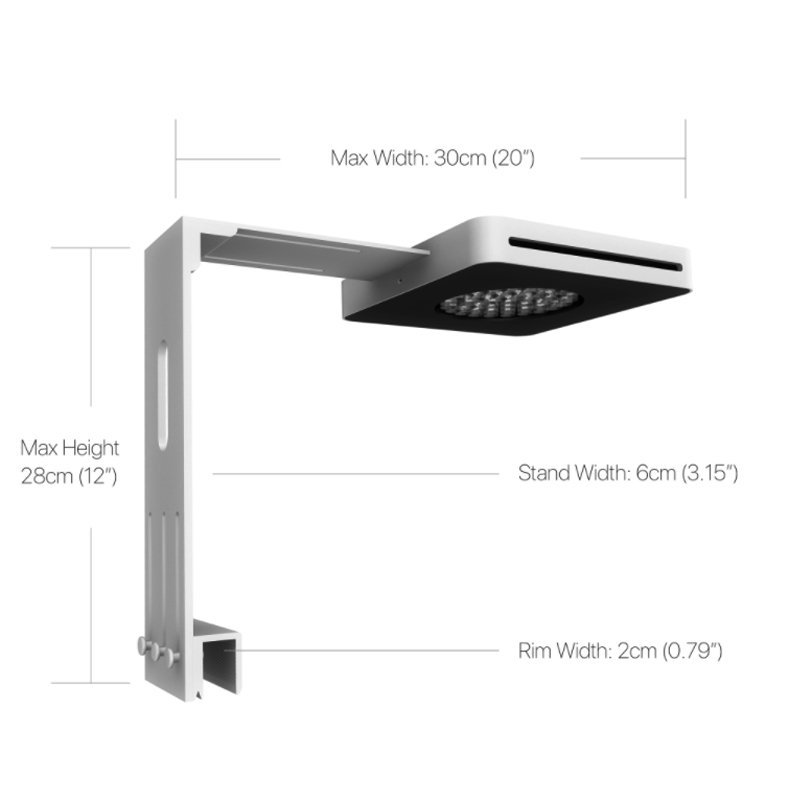 Aquarium Light MICMOL LED Aqua Pro Full Spectrum App Control Wrgb Aquarium Light for Freshwater 12" 24" 36" Aquarium Fish Tank