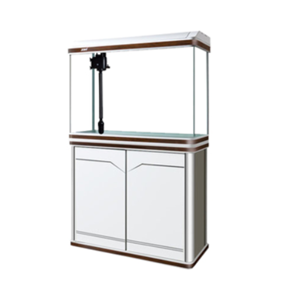 Large Cylinder Fish Tanks LED Lighting Fish Farming Tanks Plastic Tank Aquarium Ultra Clear Glass Tv Cabinet Glass with Glass