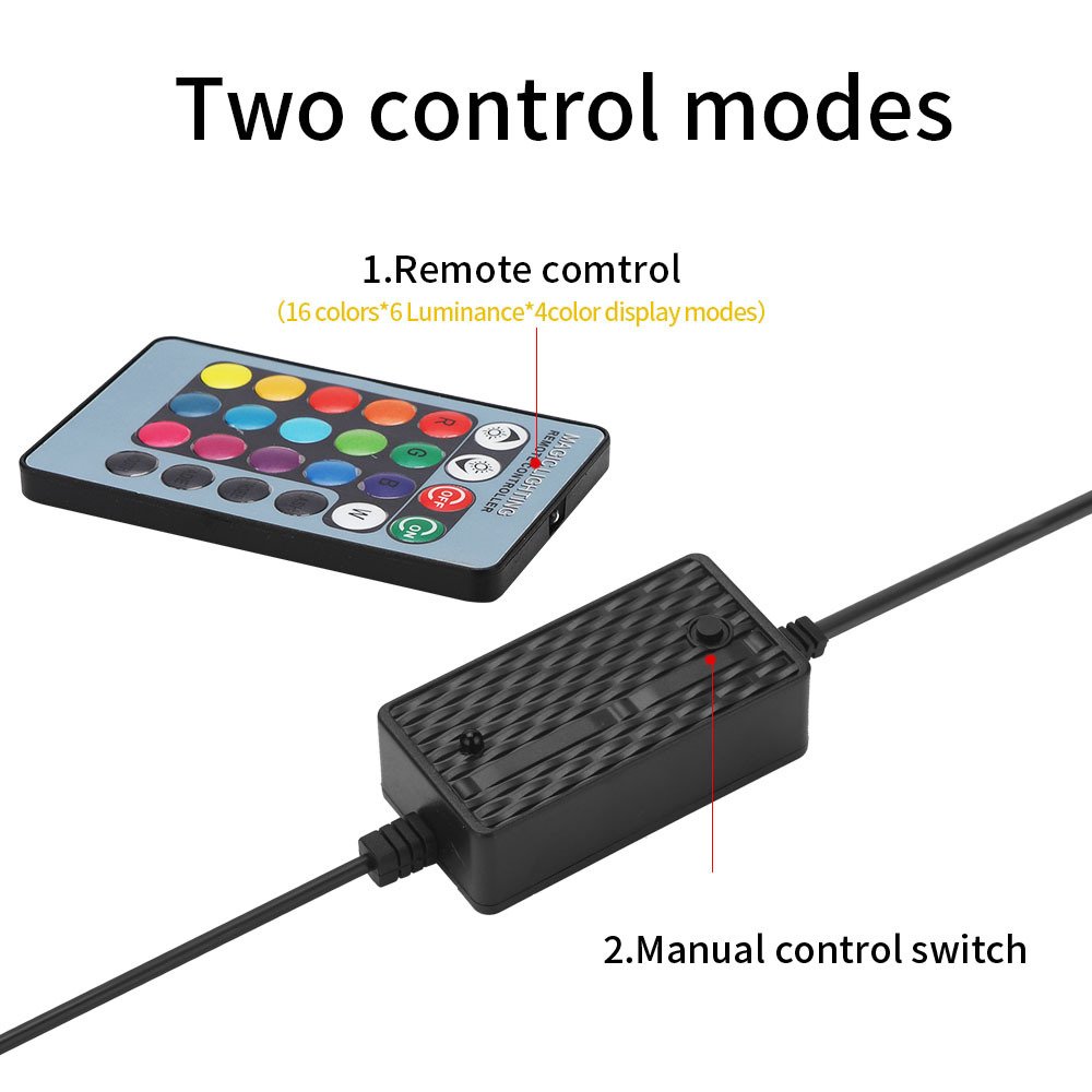 LED fish tank bubble light oxygen remote control color-changing water tank landscape RGB aquarium exhibition light